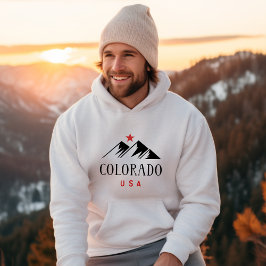 Coole Colorado USA Berge mit Star Light Color Hoodie