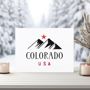 Coole Colorado USA Berge mit Sternenlicht-Farbe Postkarte