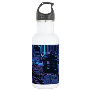 Coole Computerplatine blau Trinkflasche