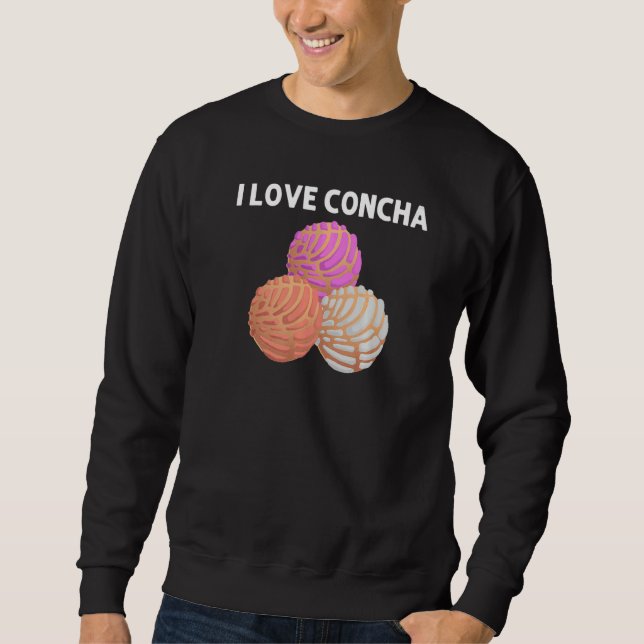 Coole Concha für Männer Frauen Pan Dulce Lateiname Sweatshirt (Vorderseite)