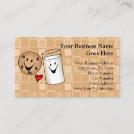 Coole Cookies und Milk Friends Cartoon Visitenkarte