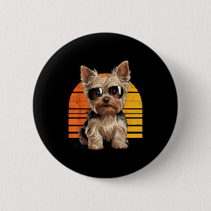 Coole coole Yorkie-Mutter-Vater-Geschenk Vintage-H Button