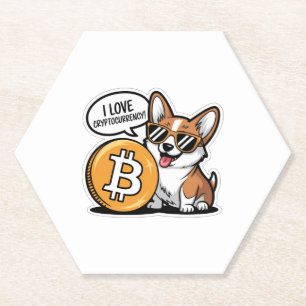 Coole Corgi-Lieben Kryptowährung Untersetzer