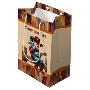 Coole Cowboy-Jungs Geburtstagsparty individuell an Mittlere Geschenktüte