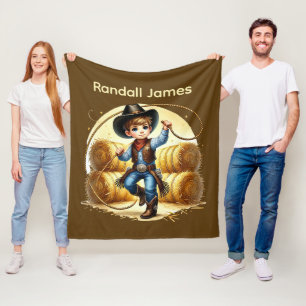 Coole Cowboy-Liebhaber geben Namen Fleecedecke