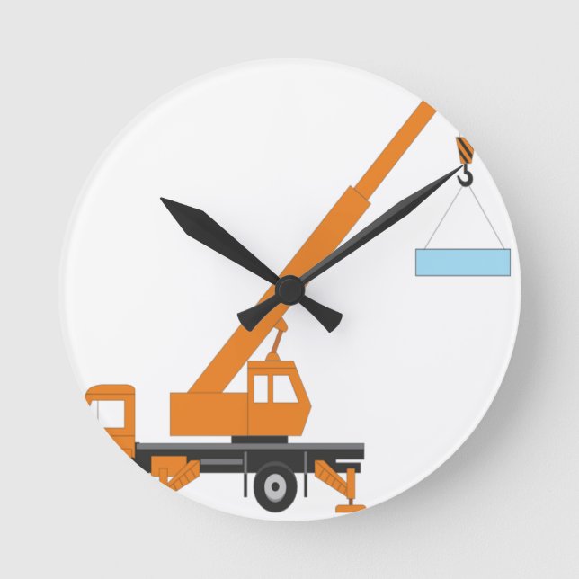 Coole Crane Boy-Geschenkidee Runde Wanduhr (Vorderseite)