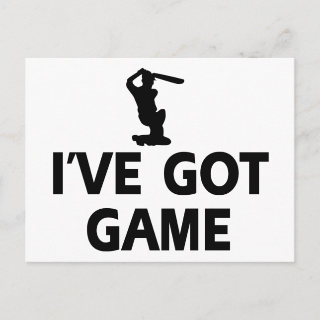 coole Cricket-Designs Postkarte (Vorderseite)