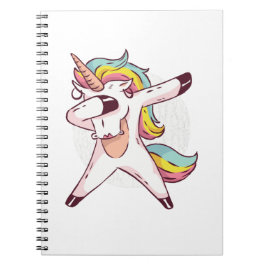 Coole Dabbing Einhorn Regenbogen Trendy Dance Move Notizblock