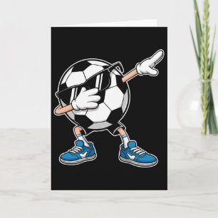 Coole Dabbing Fußball Ll mit Sonnenbrille und stil Karte