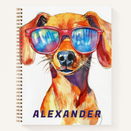 Coole Dackel Hund Kinder Personalisiert Notizbuch