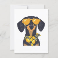 Coole Dackel Hunde Sonnenbrille Zitronen