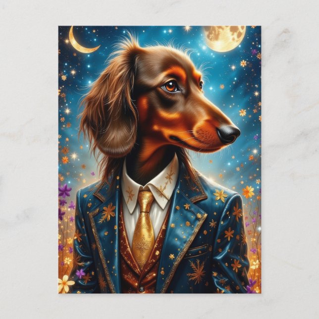 Coole Dackel Postkarte (Vorderseite)