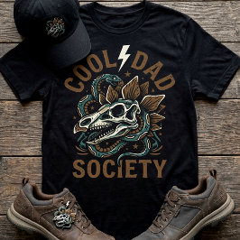 Coole Dad Gesellschaft Dinosaurier Schädel Schlang T-Shirt