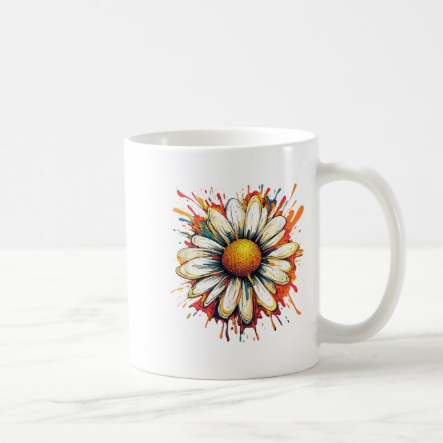 Coole Daisy mit Blüten für einen schönen Sommerloo Kaffeetasse (Rechts)