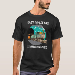 Coole Dampflokomotive für Männer - Eisenbahnzug T-Shirt