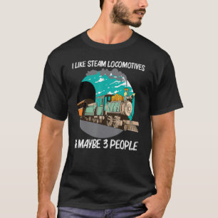 Coole Dampflokomotive für Männer - Eisenbahnzug T-Shirt