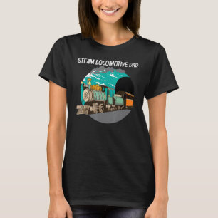 Coole Dampflokomotive für Papa Vater Eisenbahn Zug T-Shirt
