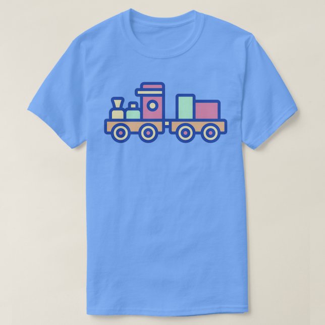 Coole Dampflokomotive-Kinder planen Eisenbahn-Zug  T-Shirt (Design vorne)