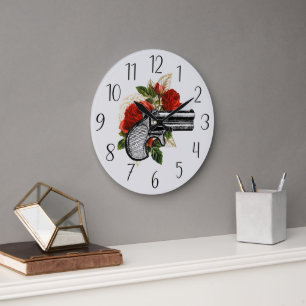 coole Dampfwaffenfreunde Große Wanduhr