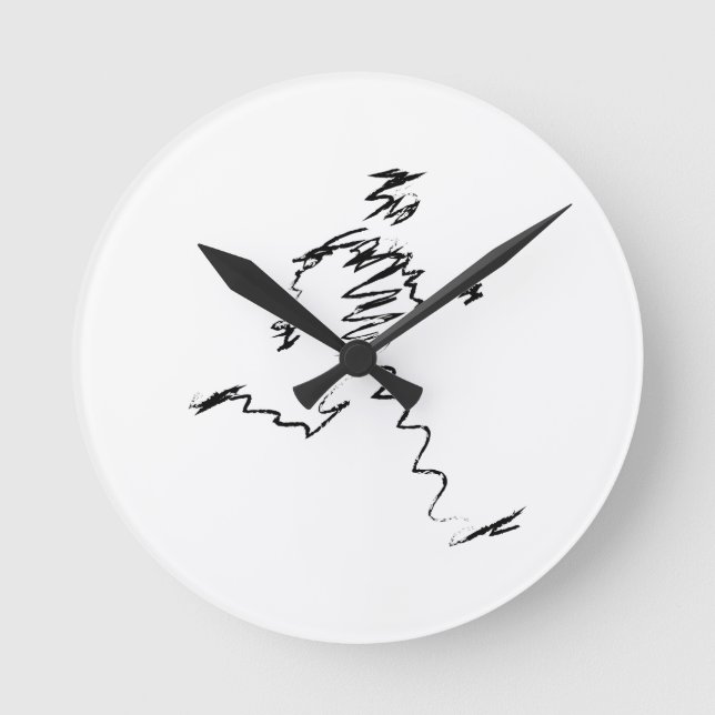 Coole Darstellung Runde Wanduhr (Vorderseite)