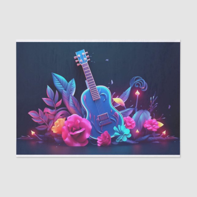 Coole Decoupage Musikfreunde Seidenpapier (Vorderseite)