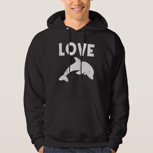 Coole Delphin für Männer Frauen Bottlenose Delphin Hoodie (Vorderseite)