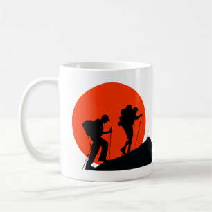 coole Designer-Tasse beim Wandern in der Liebe Kaffeetasse