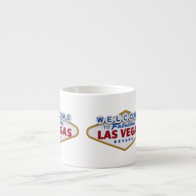 coole Designer-Tasse willkommen bei las vegas Espressotasse (Vorderseite)