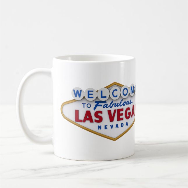 coole Designer-Tasse willkommen bei las vegas Kaffeetasse (Links)