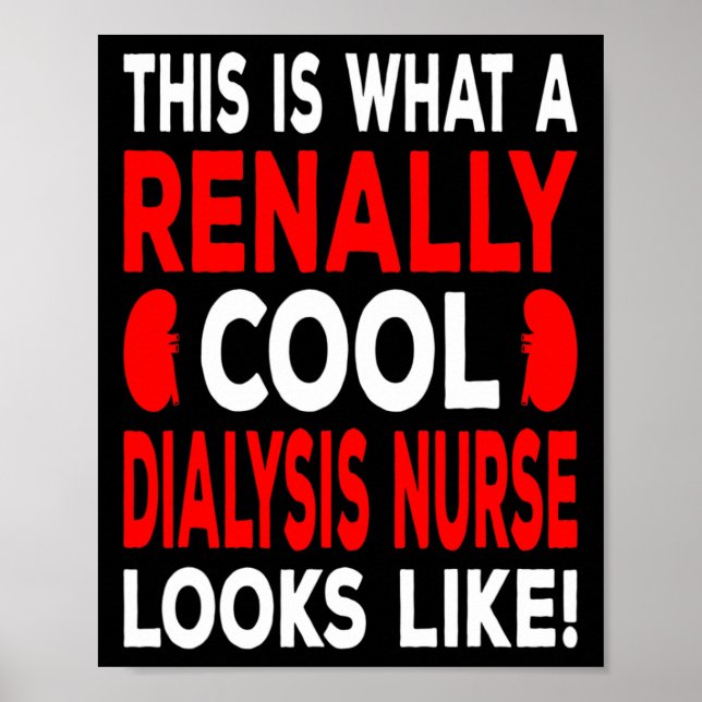 Coole Dialysebehandlung und Dialysetechniker Poster (Vorne)