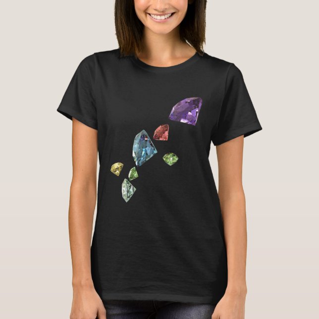 Coole Diamantformschmuck Sparkle Bling Graphic T-Shirt (Vorderseite)
