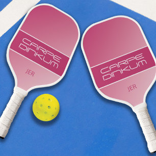 Coole Dink Pub Monogram Initials Girly Pink Modern Pickleball Schläger