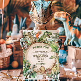 Coole Dinosaurier Greenery Dino-mite Geburtstagspa Dankeskarte