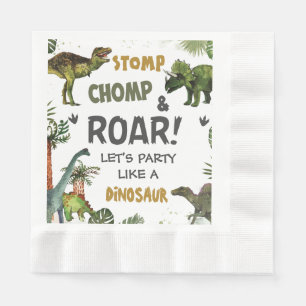 Coole Dinosaurier Jurassic Boy Geburtstagsparty Serviette