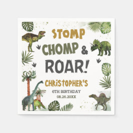 Coole Dinosaurier Jurassic Boy Geburtstagsparty Serviette