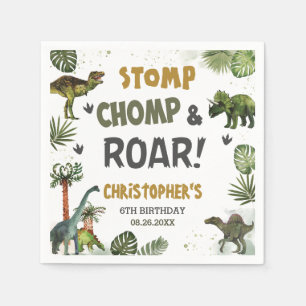 Coole Dinosaurier Jurassic Boy Geburtstagsparty Serviette