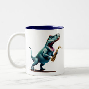Coole Dinosaurier-Kid-Tasse Zweifarbige Tasse