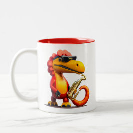 Coole Dinosaurier-Kid-Tasse Zweifarbige Tasse