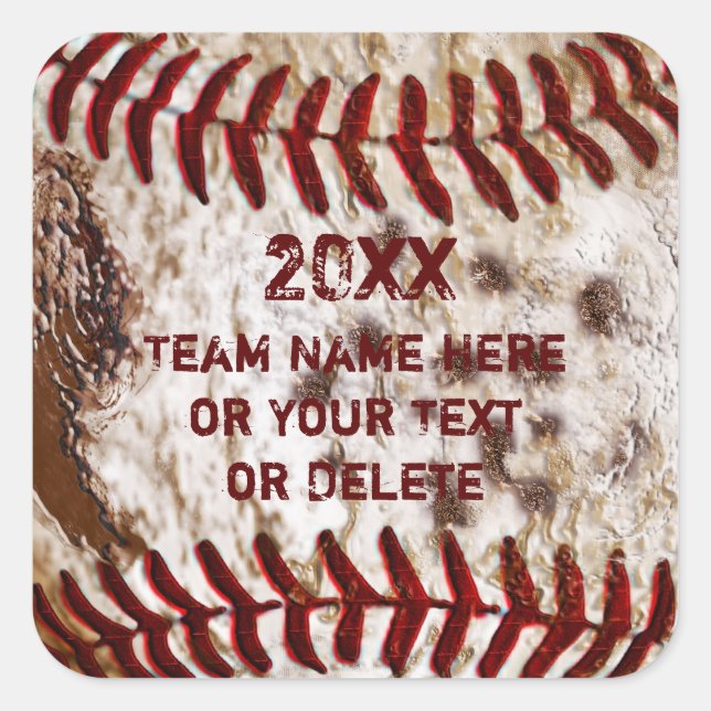 Coole Dirty Baseball Stickers PERSONALISIERT (Vorderseite)