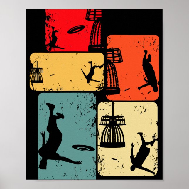 Coole Disc-Golf-Designs und Geschenkideen Disc Gol Poster (Vorne)