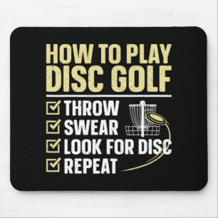 Coole Disc-Golf-Kunst für Männer Frauen Kinder Gol Mousepad