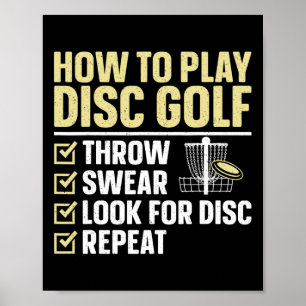 Coole Disk Golf Art für Damen Kinder Golfer Disc Poster