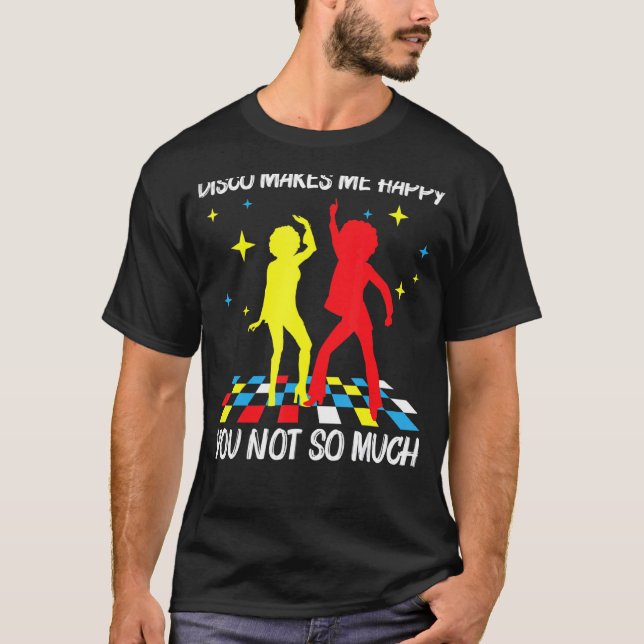 Coole Disko für Men Women 70er 80er Disco Music D T-Shirt (Vorderseite)