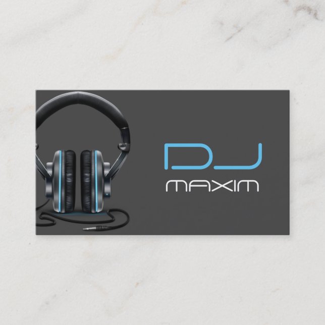 Coole DJ Music Business Card Visitenkarte (Vorderseite)