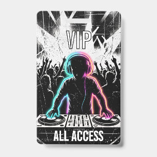 Coole DJ-Party-Abzeichen Musik-Event-Name-Tag Ausweis