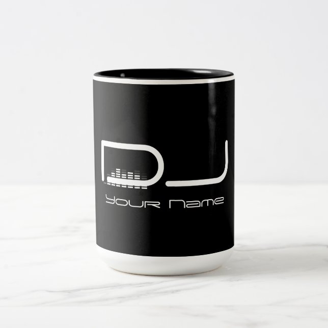 Coole DJ-Tasse Zweifarbige Tasse (Mittel)