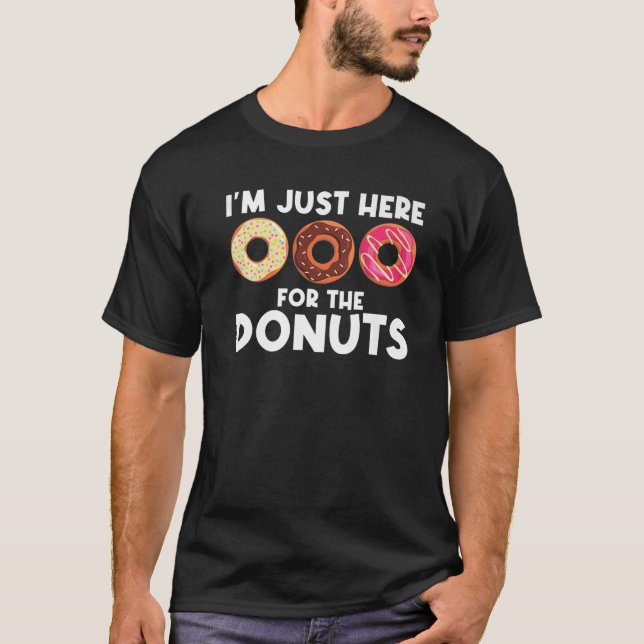 Coole Donut-Kunst für Männer Zucker Glasierte Scho T-Shirt (Vorderseite)