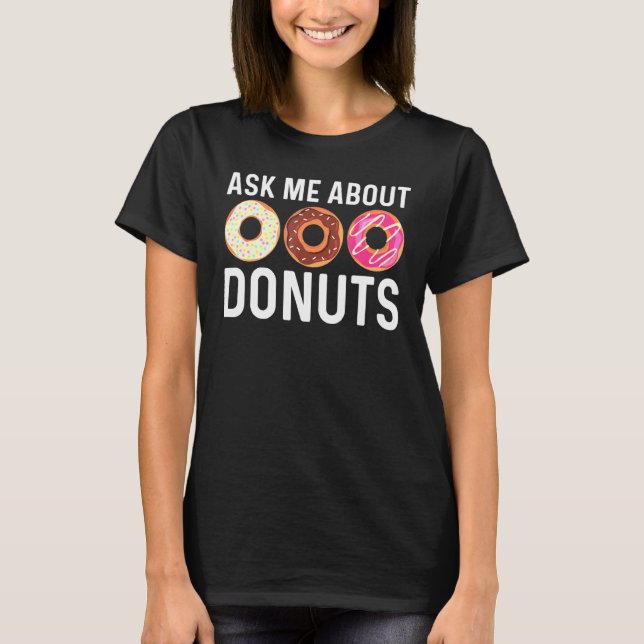 Coole Donut-Kunst für Männer Zucker Glasierte Scho T-Shirt (Vorderseite)