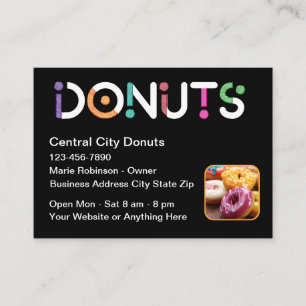 Coole Donut-Themen-Doughnut-Shop Visitenkarte