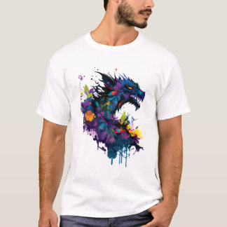 Coole Drachen Kunst T-Shirt